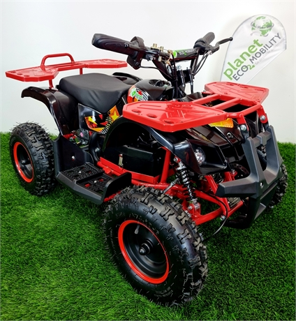 Mini quad électrique E-Triceratops châssis rouge Fire